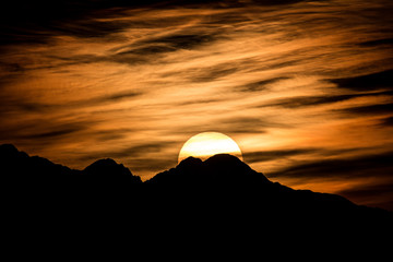 Fototapeta na wymiar Mountain Sunset Gartnerkofel Carinthia Austria