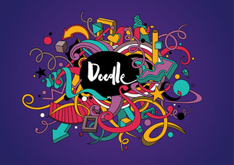 Vector hand made doodle illustration
