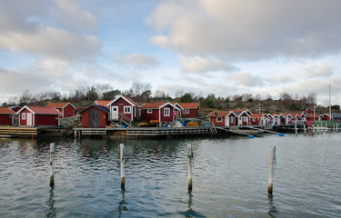Fototapeta premium Onnereds marina one late autumn day