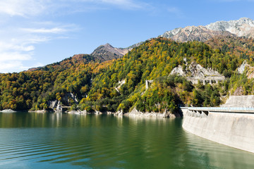 Reservoir of Kurobe dam