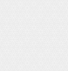 Neutral Seamless Linear Flourish Pattern.