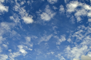 Sky, blue sky, white clouds, naturally.