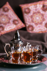 An close up of an islamic tea cup - blur treatment
