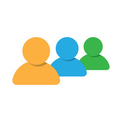 Group of people icon, teamwork or crowd