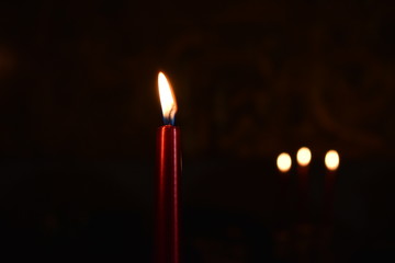Red candle light