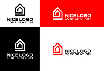 logo house and real estate, creative and modern template