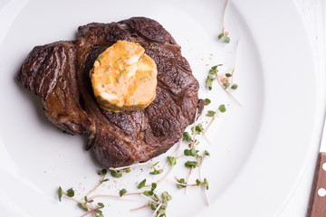 beef steak with Cafe de Paris Butter