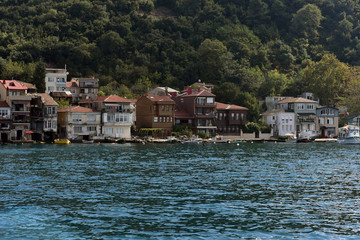 Fototapeta na wymiar Traditional houses at Anadolu Kavagi, Istanbul