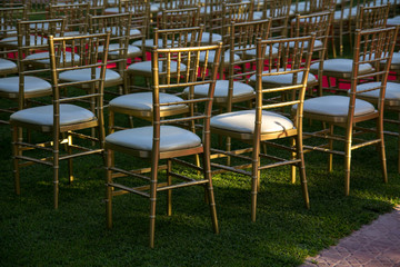 Chairs for wedding ceremony