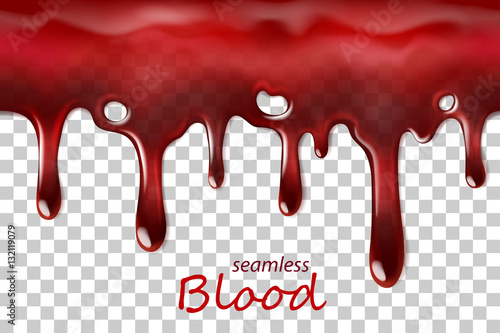 "Seamless dripping blood repeatable isolated on ...