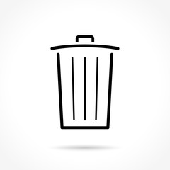 delete thin line icon