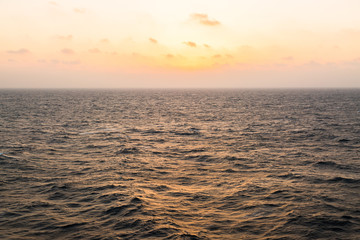 Beauty sky in the open sea.