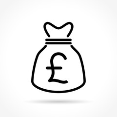 money bag thin line icon