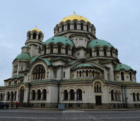 Fototapeta na wymiar The St. Alexander Nevsky Cathedral in Sofia, Bulgaria.
