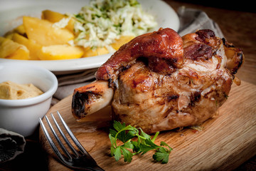 Roast pork knuckle.