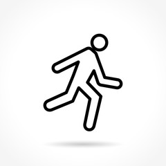 run thin line icon