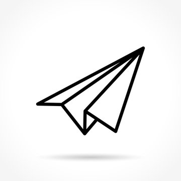 Paper Plane Thin Line Icon