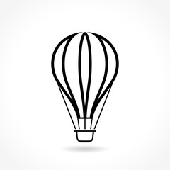 hot air balloon thin line icon