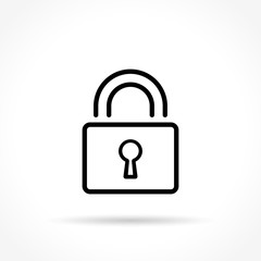 padlock thin line icon