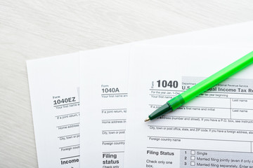 Obraz premium Tax return form