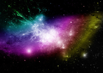 Obraz na płótnie Canvas Stars, dust and gas nebula in a far galaxy