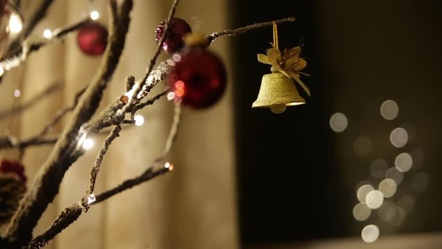 Christmas bell on a Christmas tree