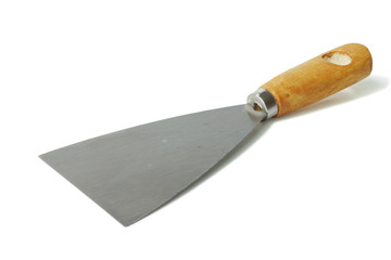 Scraper Wooden Handle on white background