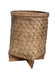 Bamboo basket /isolated white