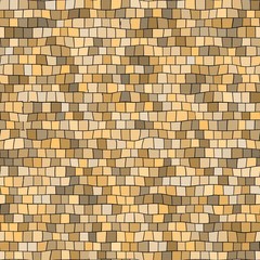seamless irregular beige mosaic texture pattern background - square pieces