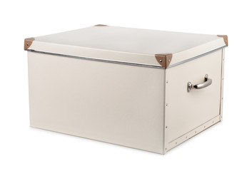 Grey storage box with lid