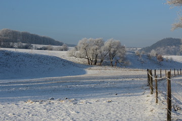 Tiefer Frost im Hörseltal