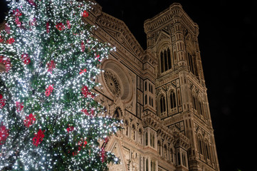 cathedral of Florence at chirstmas, Italy