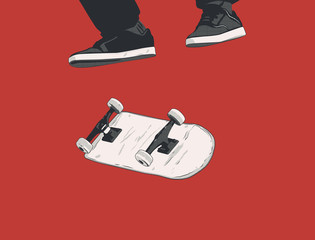 skateboard - kick flip © John