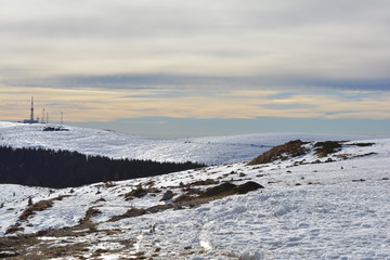 Snow and a sunny day