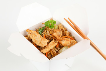 gebratener Reis mit Schweinefleisch