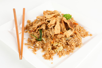 gebratener Reis mit Schweinefleisch