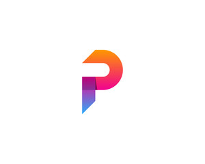 Letter P Modern Initial Logo Design Element