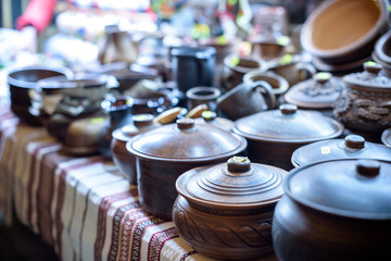 Dozens of large clay pots at Jango in Gyeongbokgung Palace.