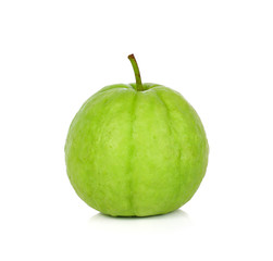Guava fruit isolated on the white background.
