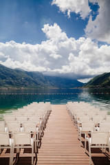 wedding chairs with flowers decoration