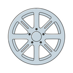 Obraz premium Alloy wheel. Car rims illustration.