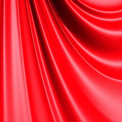 Red elegant cloth textile folds background