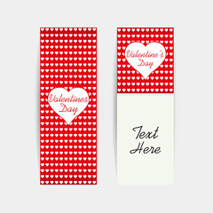 Valentines Day Gift Cards Set on a Gray Background, Eps8, Vector, Illustration