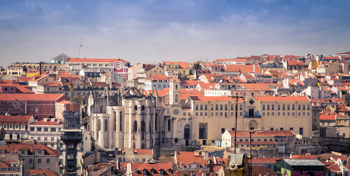 aerial view of lisbon