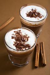 Hot chocolate with foam