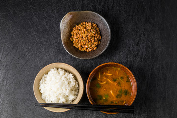 藁入り納豆　Natto Japanese foods