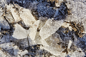 Field with broken ice