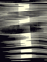 Abstract grunge vector background. Monochrome raster composition of irregular overlapping wavy graphic elements.