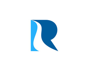 Letter R River Logo Design Element