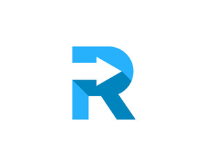 Letter R Arrow Logo Design Element